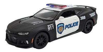 Miniatura Chevrolet Camaro Zl1 2017 Policia Metal 1:38