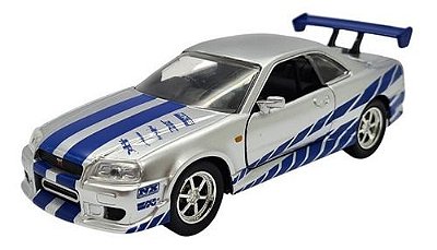 Miniatura Nissan Gtr R-34 2002 Velozes E Furiosos 1:32 Jada