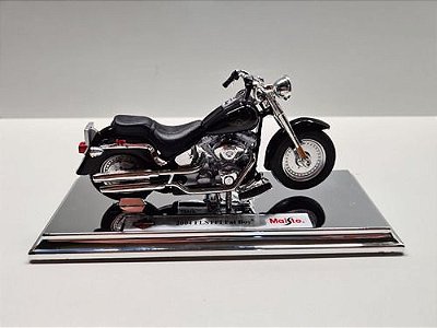 Miniatura Moto Harley Davidson Flstfi Fat Boy 2004 1:18