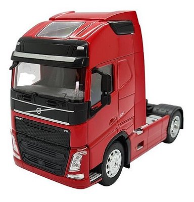 Miniatura Caminhão Volvo Fh500 Toco Vermelho Metal 1:32