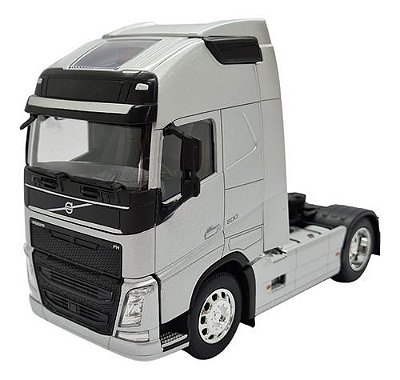 Miniatura Caminhão Volvo Fh500 Toco Prata Metal 1:32