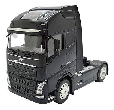 Miniatura Caminhão Volvo Fh500 Toco Azul Metal 1:32