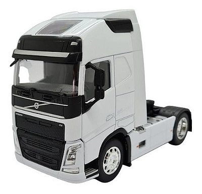 Miniatura Caminhão Volvo Fh500 Toco Branco Metal 1:32