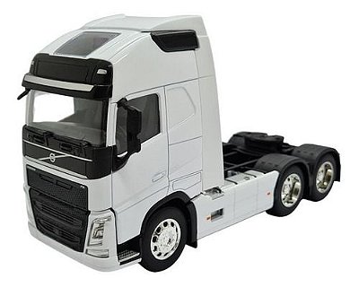 Miniatura Caminhão Volvo Fh 500 Truck Branco Metal 1:32