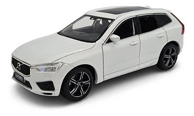 Miniatura Volvo Xc60 T5 Branco Acende Luz E Som 1:32