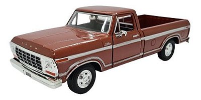 Miniatura Ford F150 Custom 1979 Marron Metal Motormax 1:24