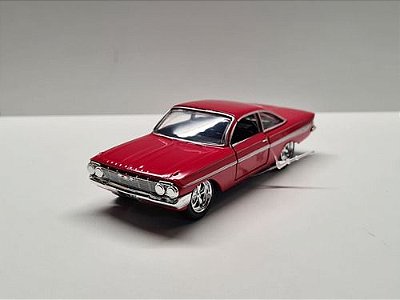 Miniatura Chevy Impala 1961 Vermelho Velozes E Fur Jada 1:32