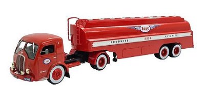 Miniatura Caminhão Somua Carreta Tanque Esso Articulado 1:43