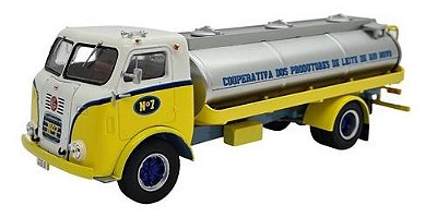Miniatura Caminhão Fnm D 11000 Amarelo Tanque Leite 1:43