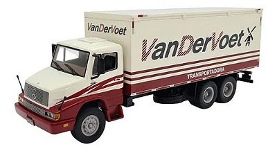 Miniatura Caminhão Mercedes Benz L1618 Baú Truck 1:43