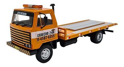 Miniatura Caminhão Puma 4t Laranja Guincho Plataforma 1:43
