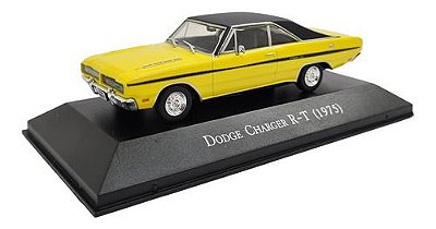 Miniatura Dodge Charger Rt 1975 Amarelo Metal 1:43