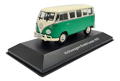 Miniatura Coleção Volkswagen Nº03 Kombi Luxo 1973 Verde 1:43