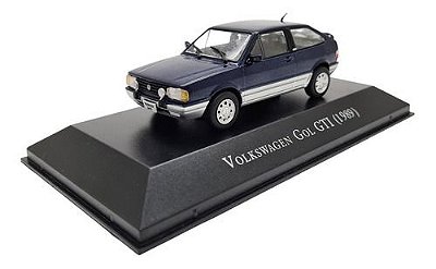 Miniatura Volkswagen Gol Gti 1989 Azul Metal 1:43