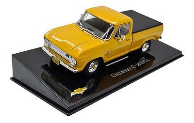 Miniatura Chevrolet C10 1974 Amarelo Metal Ixo 1:43