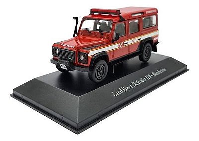 Miniatura Land Rover Defender 110 Bombeiros Vermelho 1:43