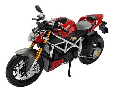 Miniatura Moto Ducati Streetfighter S Vermelho 1:12