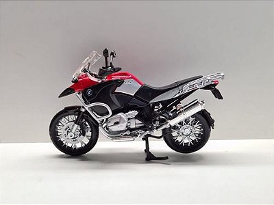 Miniatura Moto Bmw R 1200 Gs Vermelho 1:12