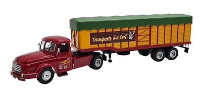 Miniatura Caminhão Articulado Willeme Lc610 Vermelho 1:43