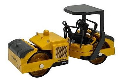 Miniatura Caminhão Trator Rolo Asfalto Volvo Metal 1:87