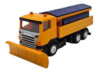 Miniatura Caminhão Trator Scania P380 Retira Neve Metal 1:87
