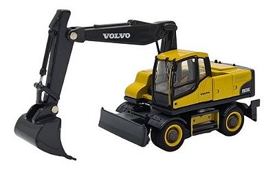 Miniatura Caminhão Trator Escavadeira Volvo Metal 1:87