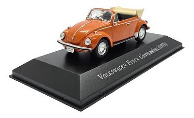 Miniatura Volkswagen Fusca Conversível 1973 Laranja 1:43