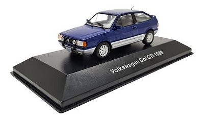 Miniatura Coleção Volkswagen Nº 04 Gol Gti 1989 Azul 1:43