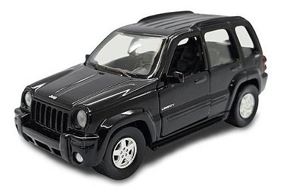Miniatura Jeep Liberty Preto Metal 1:39