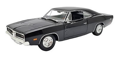 Miniatura Dodge Charger R/t 1969 Preto Maisto Metal 1:18