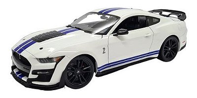 Miniatura Mustang Shelby Gt500 2020 Branco Maisto Metal 1:18