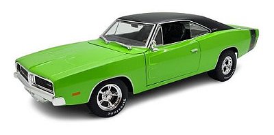 Miniatura Dodge Charger R/t 1969 Verde Maisto Metal 1:18
