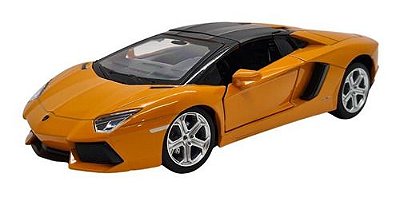Miniatura Lamborghini Aventador Acende Luz E Som Metal 1:24
