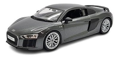 Miniatura Audi R8 V10 Cinza Maisto Metal 1:24