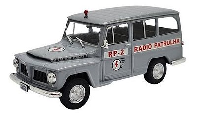 Miniatura Rural Willys Policia Militar Metal Scala 1:43