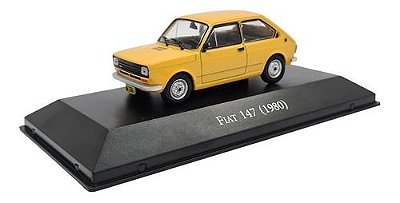 Miniatura Fiat 147 1980 Amarelo Inesquecíveis Metal 1:43