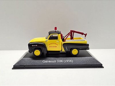 Miniatura Chevrolet 3100 Guincho Coleção Picapes Metal 1:43