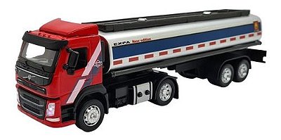 Miniatura Caminhão Volvo Fm Tanque Acende Luz E Som 1:50