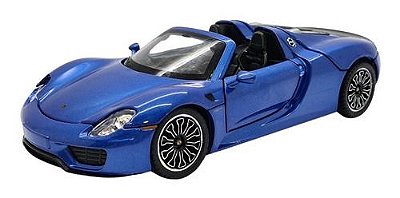 Miniatura Porsche 918 Spyder Acende Luz E Som Metal 1:24