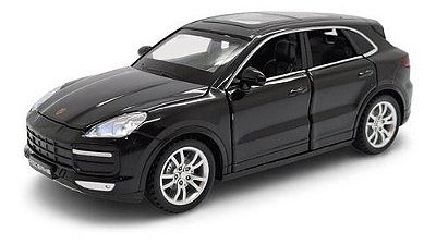 Miniatura Porsche Cayenne 2021 Preto Acende Luz/som 1:32