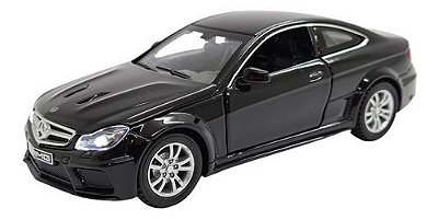 Miniatura Mercedes Benz C63 Amg Preto Acende Luz/som 1:32
