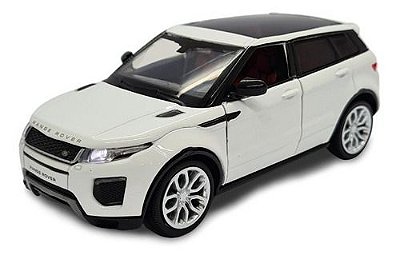 Miniatura Land Rover Evoque Branco Acende Luz E Som 1:32