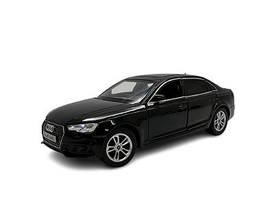 Miniatura Audi A4 Preto Acende Luz E Som Metal 1:32