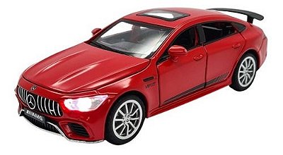 Miniatura Mercedes Benz Gt63 Amg Vermelho Acende Luzsom 1:32