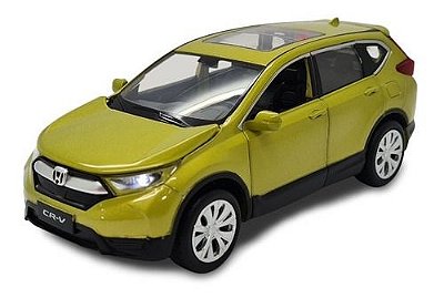 Miniatura Honda Crv Ouro/dourado Metal Acende Luz E Som 1:32