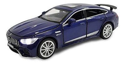 Miniatura Mercedes Benz Gt63 Amg Azul Acende Luz/som 1:32