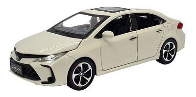 Miniatura Toyota Corolla Acende Faróis C/ Som Metal 1:32