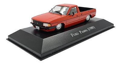 Miniatura Ford Pampa 1989 Vermelho Rebaixado Metal 1:43