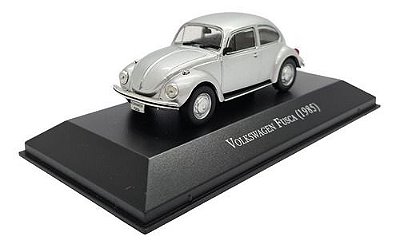 Miniatura Volkswagen Fusca 1985 Prata Metal Brasileiros 1:43