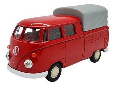 Miniatura Volkswagen Kombi 1972 Pickup Vermelho Metal 1:43